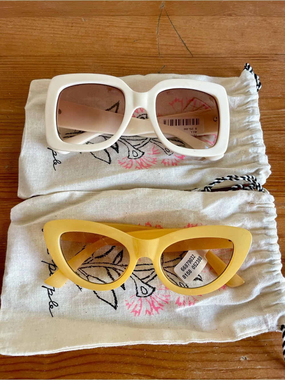 Free People Kids Sunglasses in White & Yellow